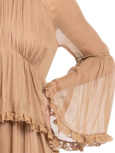 Rochii casual ZIMMERMANN Hypnotic Peplum Ruffle Dress BEIGE Femei (BM 19433570) 5