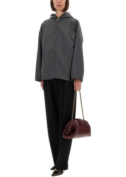 Sacouri office Bottega Veneta Zippered Wool Jacket GREY Femei (BM 19433612) 2