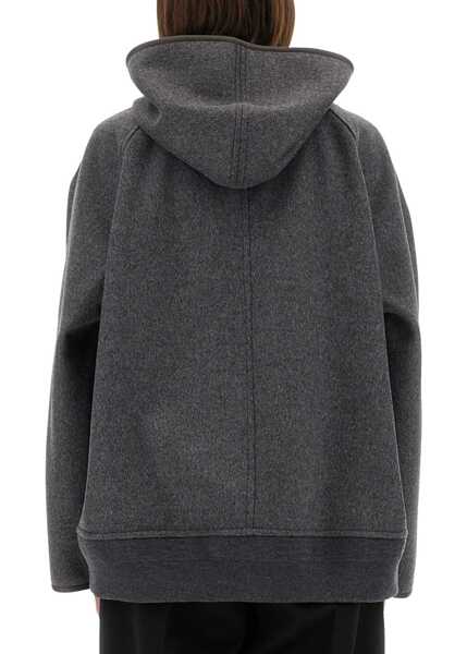 Sacouri office Bottega Veneta Zippered Wool Jacket GREY Femei (BM 19433612) 3