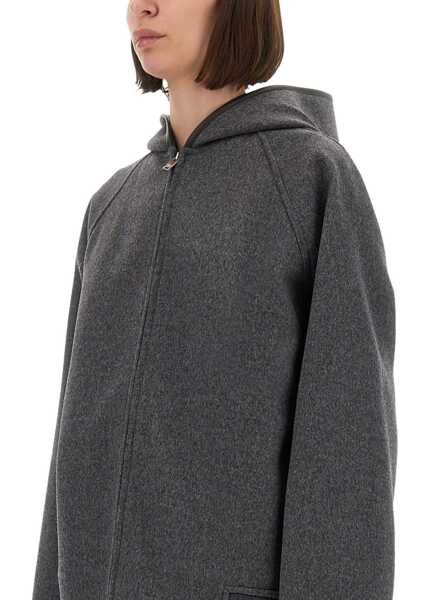 Sacouri office Bottega Veneta Zippered Wool Jacket GREY Femei (BM 19433612) 4