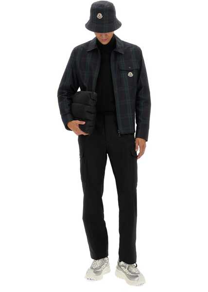 Camasi casual Moncler Checked Cotton Gabarine Shirt Jacket BLACK Barbati (BM 19433621) 2