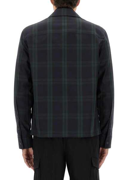 Camasi casual Moncler Checked Cotton Gabarine Shirt Jacket BLACK Barbati (BM 19433621) 3