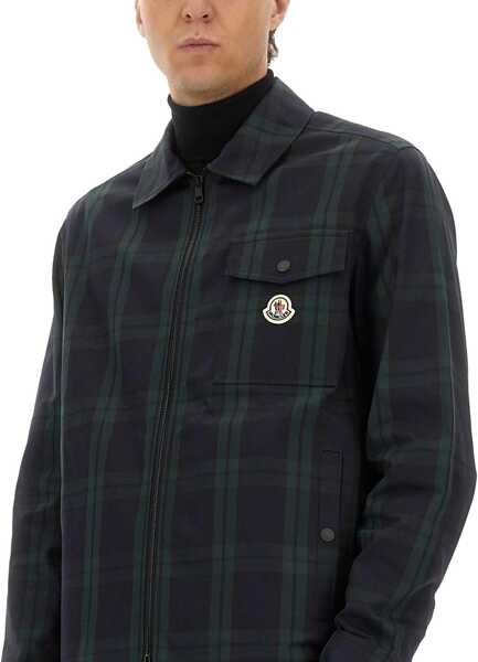 Camasi casual Moncler Checked Cotton Gabarine Shirt Jacket BLACK Barbati (BM 19433621) 4