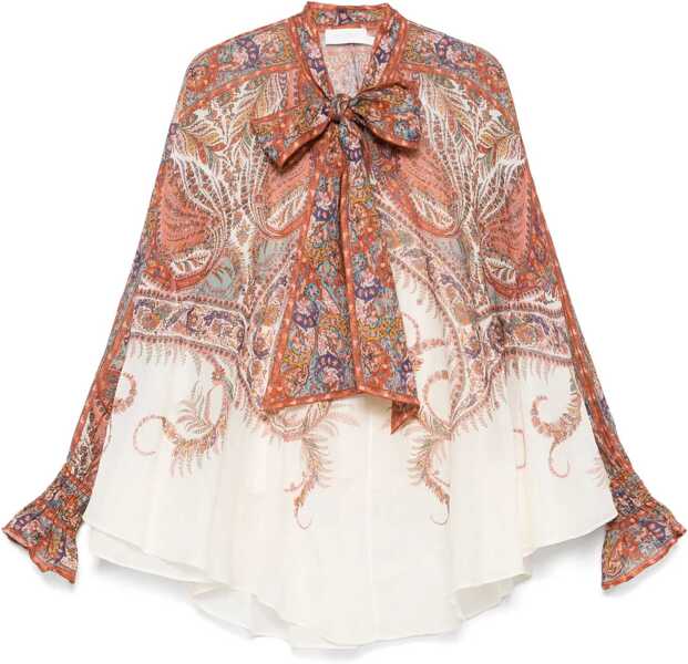 Bluze ZIMMERMANN Rhiannon Blouse With Bow MULTICOLOUR Femei (BM 19433630) 1