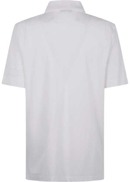 Tricouri Polo Moncler Cotton Pique Polo Shirt WHITE Barbati (BM 19433660) 2