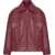 Gucci Oversized Leather Jacket With Embossed Gg BORDEAUX
