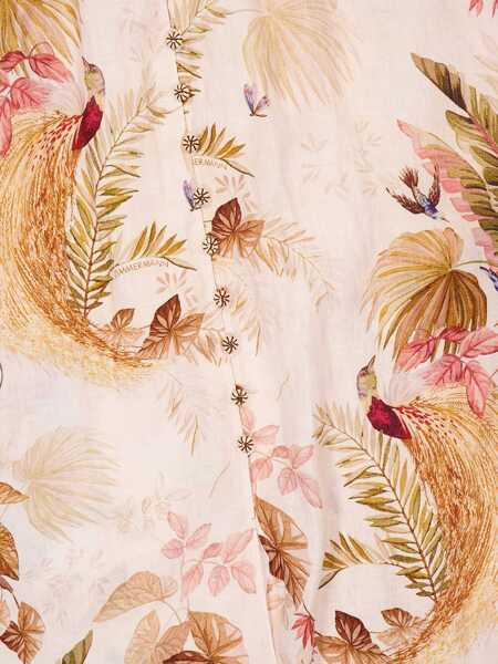 Rochii casual ZIMMERMANN Ascension Plunge Midi Dress BEIGE Femei (BM 19433687) 3