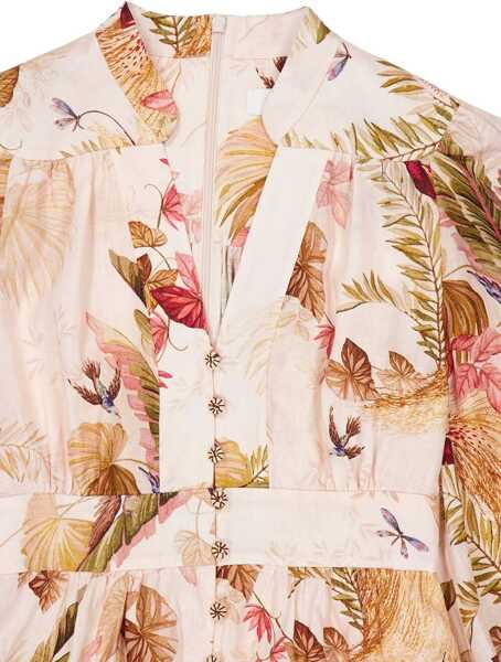 Rochii casual ZIMMERMANN Ascension Plunge Midi Dress BEIGE Femei (BM 19433687) 4