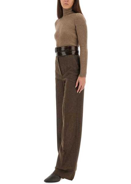 Pulovere Max Mara Ribbed Turtleneck Sweater BROWN Femei (BM 19433717) 2