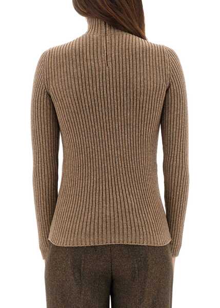 Pulovere Max Mara Ribbed Turtleneck Sweater BROWN Femei (BM 19433717) 3