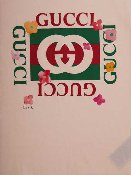 Tricouri Gucci Floral Logo T-Shirt PINK Baieti (BM 19433765) 3