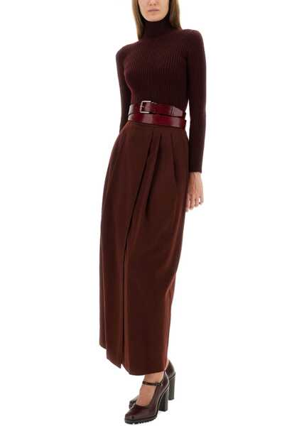 Fuste casual Max Mara Long Raft Skirt BORDEAUX Femei (BM 19433783) 2
