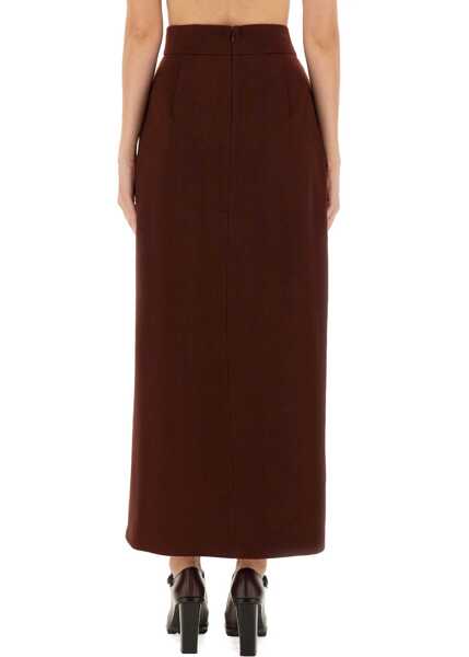 Fuste casual Max Mara Long Raft Skirt BORDEAUX Femei (BM 19433783) 3