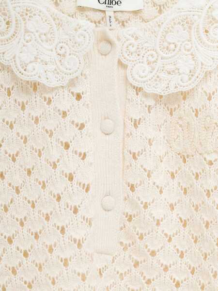 Pulovere Chloe Cotton Crochet Sweater IVORY Femei (BM 19433816) 3