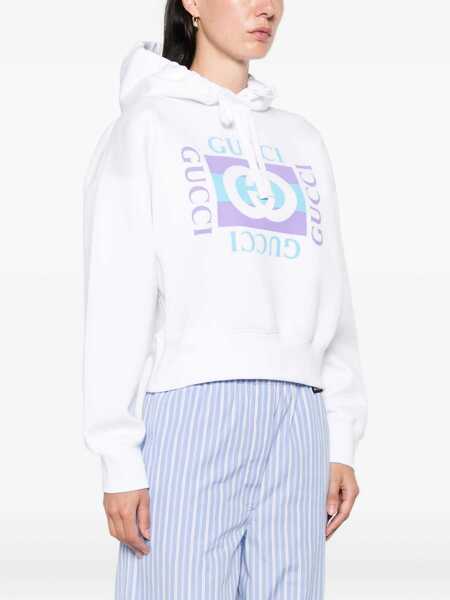 Bluze de trening Gucci Printed Cotton Hoodie WHITE Femei (BM 19433849) 3