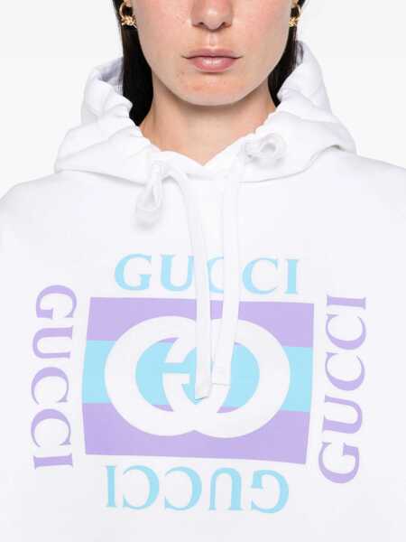 Bluze de trening Gucci Printed Cotton Hoodie WHITE Femei (BM 19433849) 5