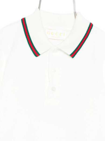 Tricouri Polo Gucci Polo With Logo WHITE Baieti (BM 19433864) 3