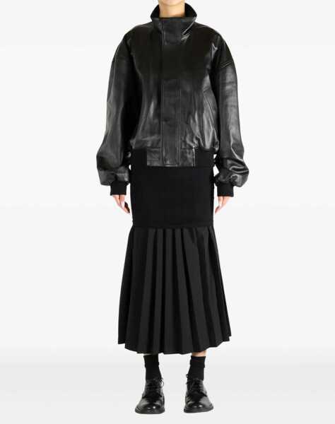 Geci de piele Balenciaga Leather Blouson BLACK Femei (BM 19433870) 2
