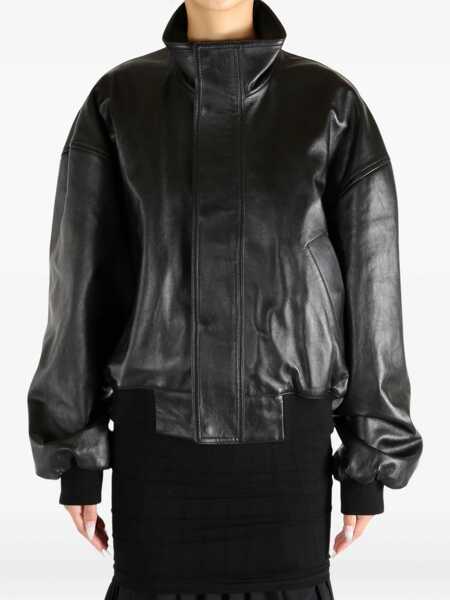 Geci de piele Balenciaga Leather Blouson BLACK Femei (BM 19433870) 3