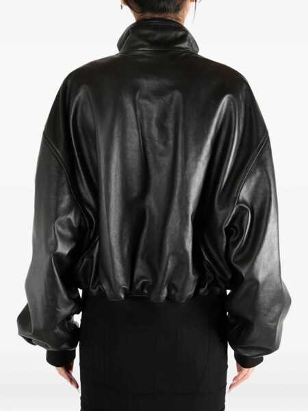 Geci de piele Balenciaga Leather Blouson BLACK Femei (BM 19433870) 5