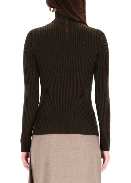 Pulovere Max Mara Ribbed Turtleneck Sweater GREEN Femei (BM 19433939) 3
