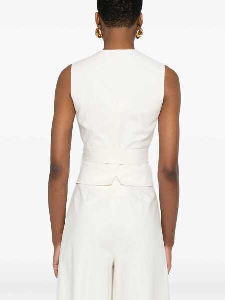 Veste casual Max Mara Zampa Vest IVORY Femei (BM 19433948) 4
