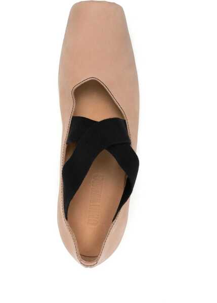 Balerini UMA WANG Leather Ballerina BROWN Femei (BM 19434020) 4