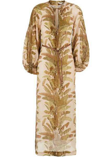 Rochii casual ZIMMERMANN Ascension Midi Dress GREEN Femei (BM 19434029) 2