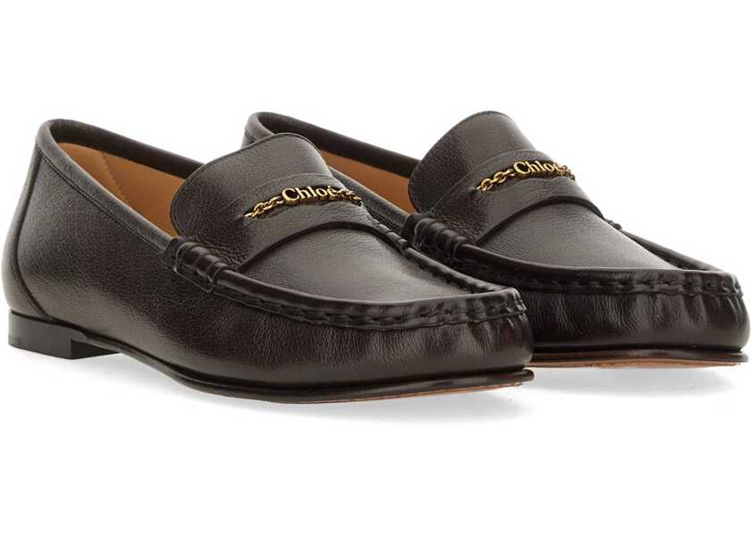 Mocasini Chloe Leather Loafer BROWN Femei (BM 19434056) 2