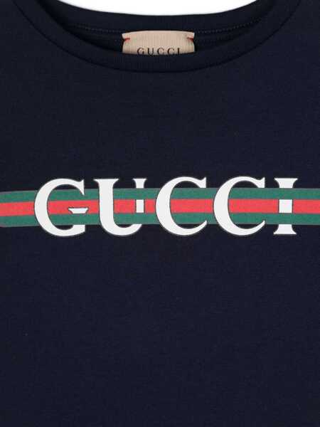 Tricouri Gucci T-Shirt With Logo BLUE Baieti (BM 19434062) 3
