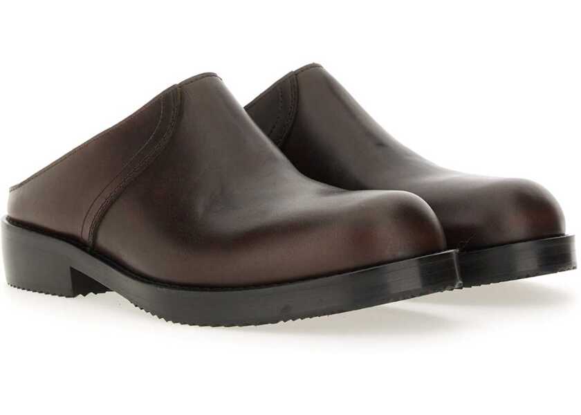 Sandale Dries Van Noten Leather Clogs BROWN Barbati (BM 19434071) 2