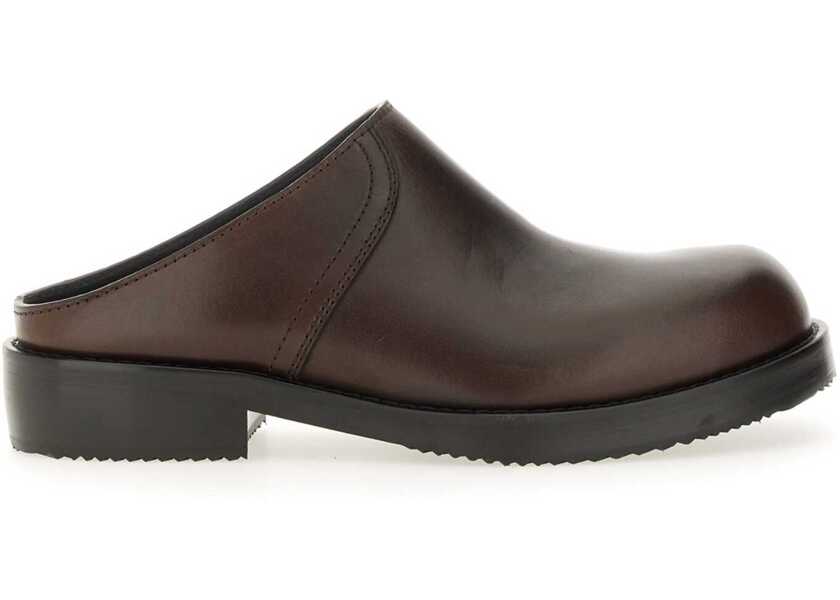 Sandale Dries Van Noten Leather Clogs BROWN Barbati (BM 19434071) 1