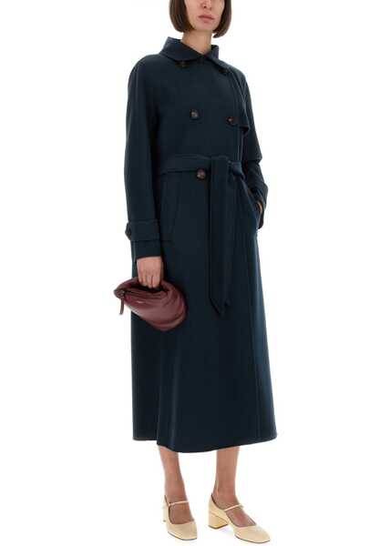 Paltoane Max Mara Double-Breasted Coat Sem BLUE Femei (BM 19434077) 2