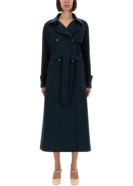 Paltoane Max Mara Double-Breasted Coat Sem BLUE Femei (BM 19434077) 1