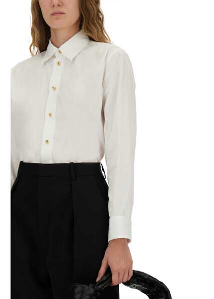 Bluze Bottega Veneta Cotton Poplin Shirt WHITE Femei (BM 19434104) 4