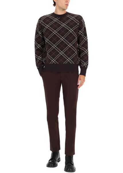 Pulovere casual Burberry Pullover Check BROWN Barbati (BM 19434116) 2