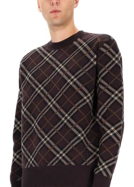 Pulovere casual Burberry Pullover Check BROWN Barbati (BM 19434116) 4