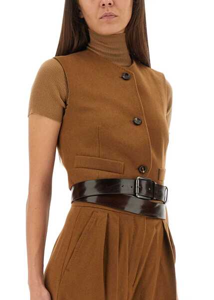 Veste casual Max Mara Camel Hair Edda Vest BEIGE Femei (BM 19434164) 3