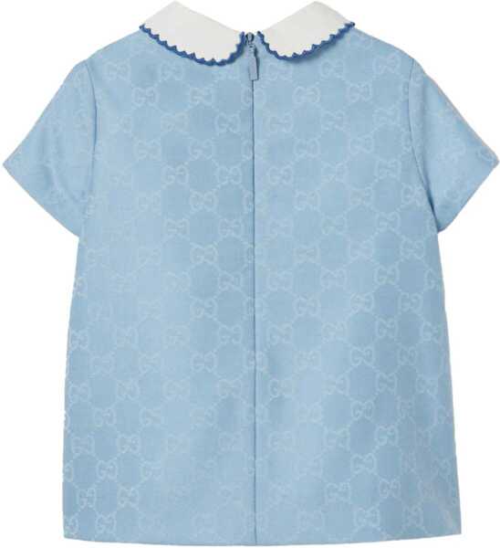 Rochii casual Gucci Dress With Embroidered Gg Logo AZURE Fete (BM 19434206) 2