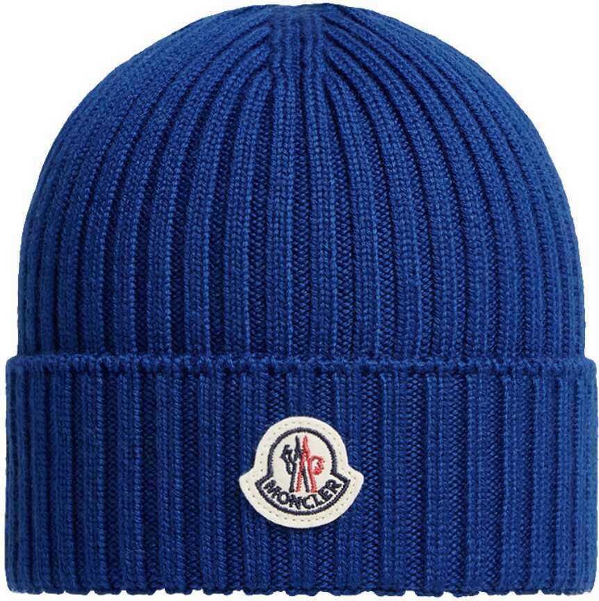 Caciuli Moncler Logo Beanie Hat BLUE Baieti (BM 19434212) 1