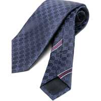 Cravate pentru Barbati - Cravate Gucci Double G Pattern Tie BLUE Barbati (BM 19434227) - B-mall.ro