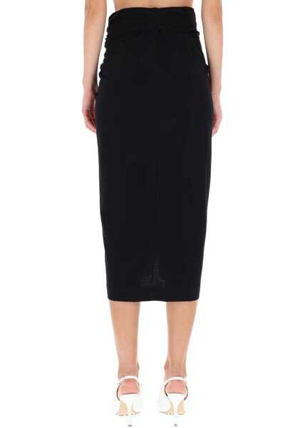 Fuste casual Dries Van Noten Draped Herchive Skirt BLACK Femei (BM 19434233) 4