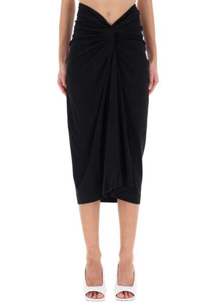 Fuste casual Dries Van Noten Draped Herchive Skirt BLACK Femei (BM 19434233) 1