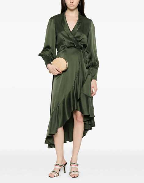 Rochii casual ZIMMERMANN Midi Dress Wrap GREEN Femei (BM 19434242) 2