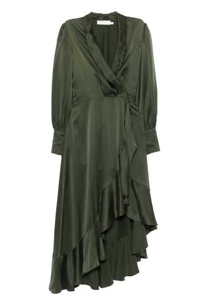 Rochii casual ZIMMERMANN Midi Dress Wrap GREEN Femei (BM 19434242) 1