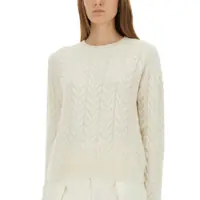 Pulovere casual Dama pagina 3 - Pulovere casual Max Mara Braided Knit Aramis IVORY Femei (BM 19434329) - B-mall.ro