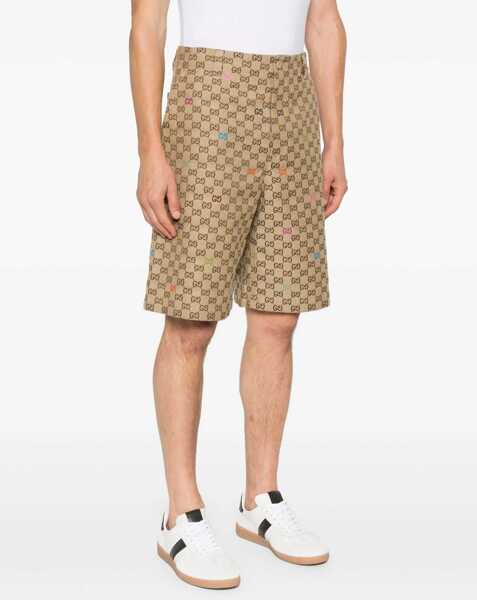 Pantaloni scurti Gucci Fabric Shorts Gg BEIGE Barbati (BM 19434338) 3