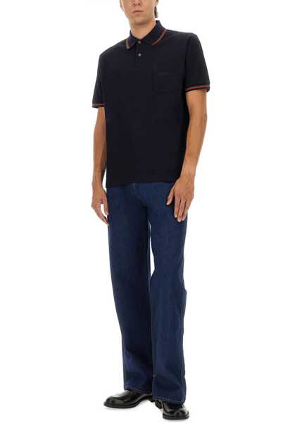 Tricouri Polo Gucci Embroidered Polo Shirt BLUE Barbati (BM 19434347) 2