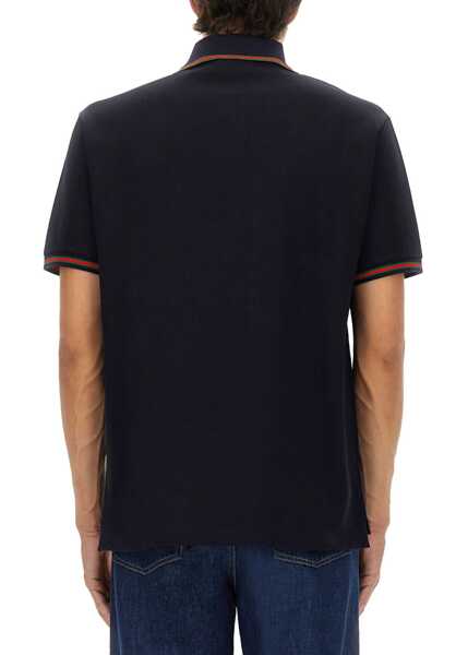 Tricouri Polo Gucci Embroidered Polo Shirt BLUE Barbati (BM 19434347) 3