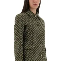 Sacouri office Dama - Sacouri office Gucci Gg Boucl Cotton Jacket GREEN Femei (BM 19434377) - B-mall.ro